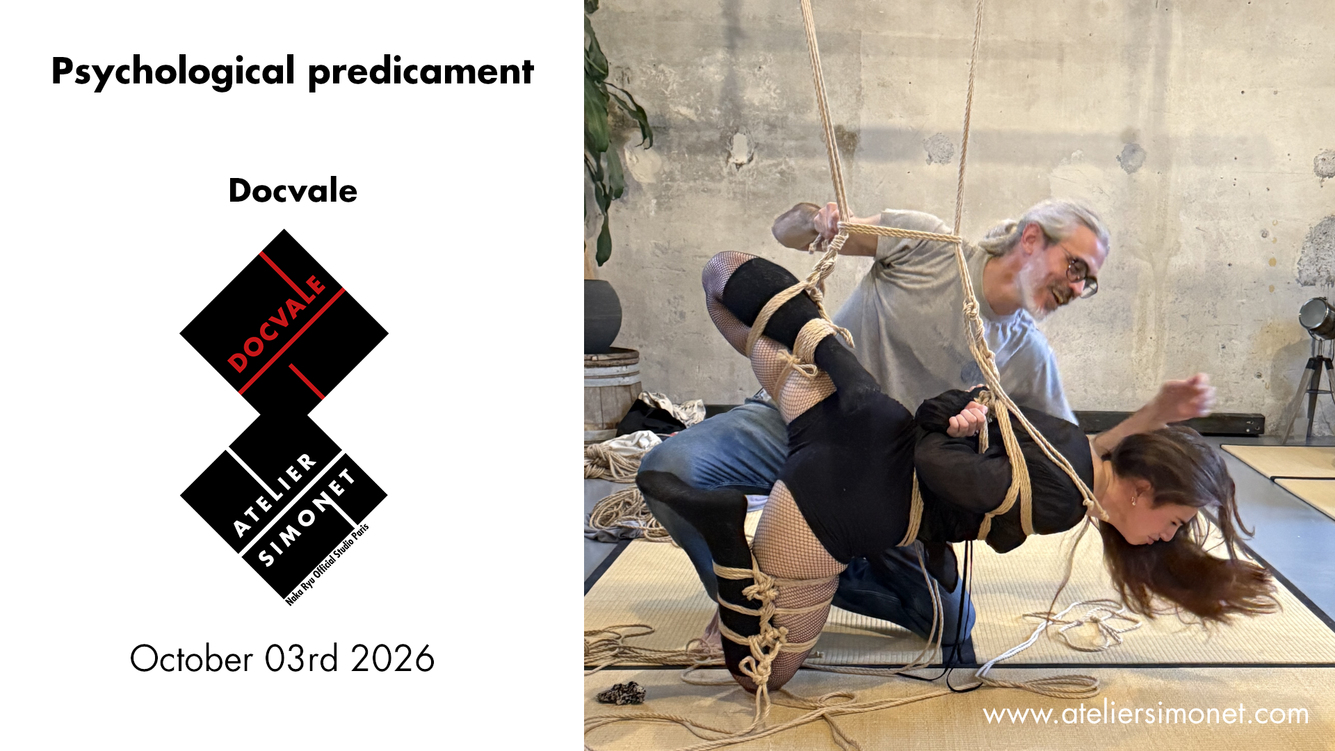 Kinbaku psychological predicament Rice rope worskhop 2